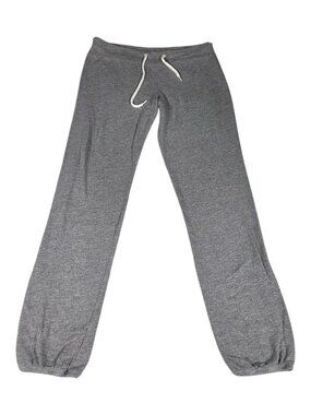 Monrow Classic Sweatpants Grey Heather Drawstring Cinch Cuffs Women's Size XS